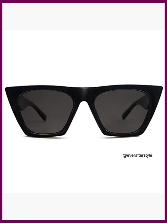 Trendy Oversized Square Cateye Polarized Sunglasses with UV400 TAC Lenses